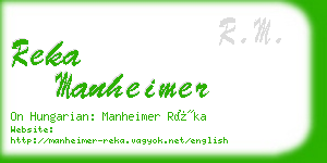 reka manheimer business card